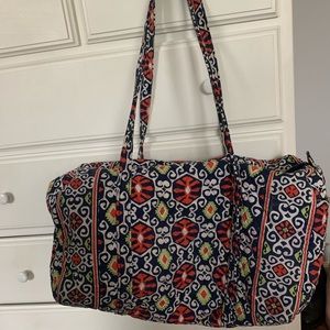 Sun Valley in Navy & Orange Large Duffel Bag